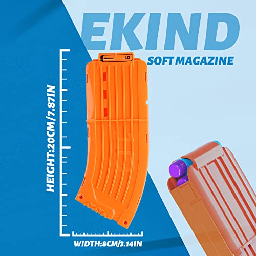 EKIND 10 Darts Banana Curved Clips Compatible with Nerf Elite Magazines Quick Reload Soft Dart Ammo Clip for Nerf Toy Guns Orange 2Pcs - Image 5