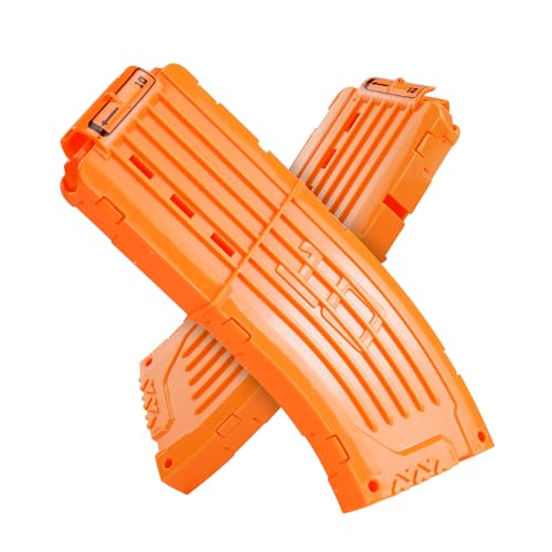 EKIND 10 Darts Banana Curved Clips Compatible with Nerf Elite Magazines Quick Reload Soft Dart Ammo Clip for Nerf Toy Guns Orange 2Pcs - Image 1