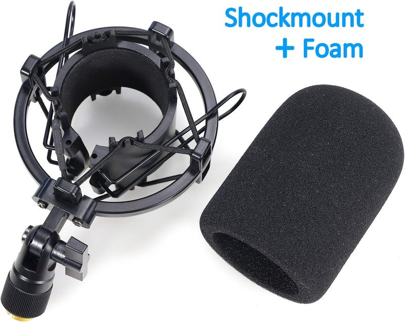 SUNMON AT2020 Shock Mount with Windscreen, Shock Mount Stand with Foam Pop Filter for Audio Technica AT2020 AT2035 AT4040 AT2020USB ATR2500x Condenser Micphone - Image 3