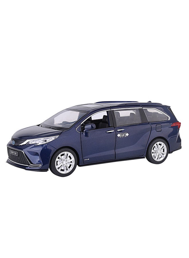 Black mamba Heimanba 1：24 Toyota Sienna Mpv Business Vehicle Model Realistic Alloy Children's Toy, White - Image 5