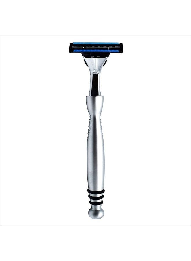 taconic shave , Heavyweight Triple Blade Razor, Compatible with Gillette Sensor and Sensor Excel Refill Cartridges, Includes 1 Preloaded Blade  - Image 1