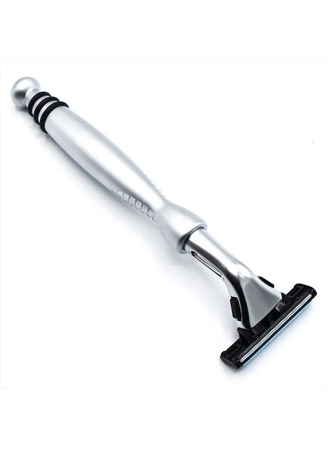 taconic shave , Heavyweight Triple Blade Razor, Compatible with Gillette Sensor and Sensor Excel Refill Cartridges, Includes 1 Preloaded Blade  - Image 2