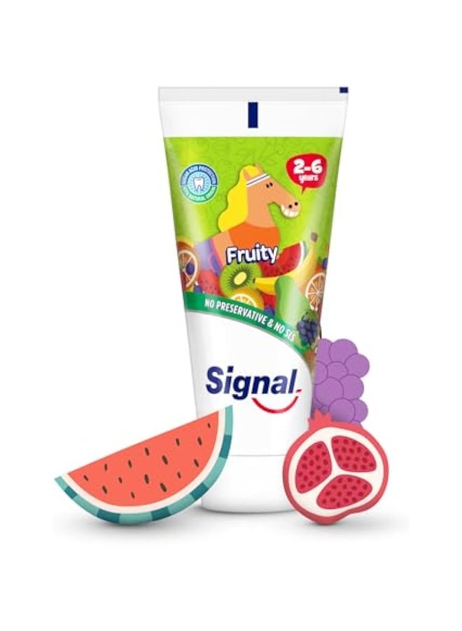 Signal Kids Toothpaste, Fruity, with no preservatives & no SLS, for 2-6 Years, 50ml
