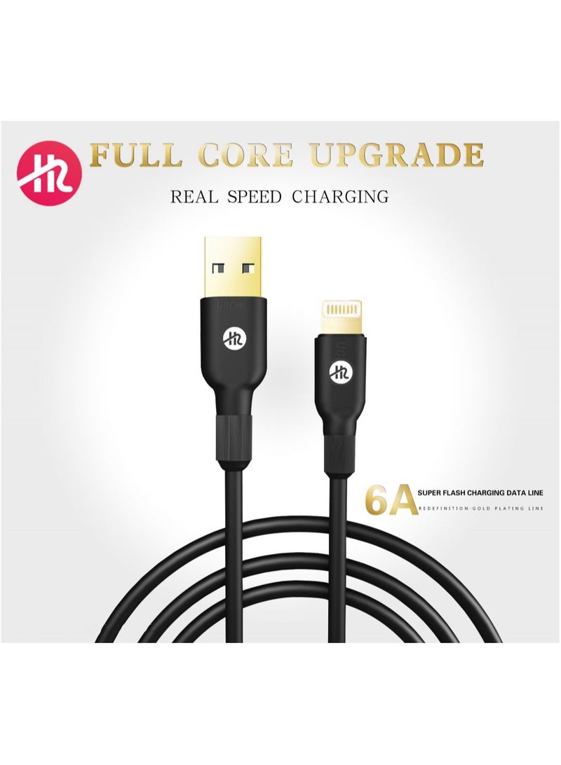 H2 USB-A to Lightning super fast charging/sync cable 6A 1M - Image 2
