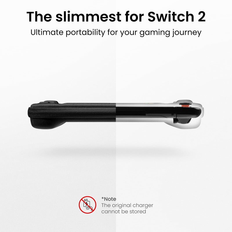 tomtoc Slim Carrying Case for Nintendo Switch 2 Model 2025, Odorless Felt Protective Hard Shell with 12 Game Card Slots, Portable Travel Storage Case with Original Patent and Military Grade Protection - Image 3