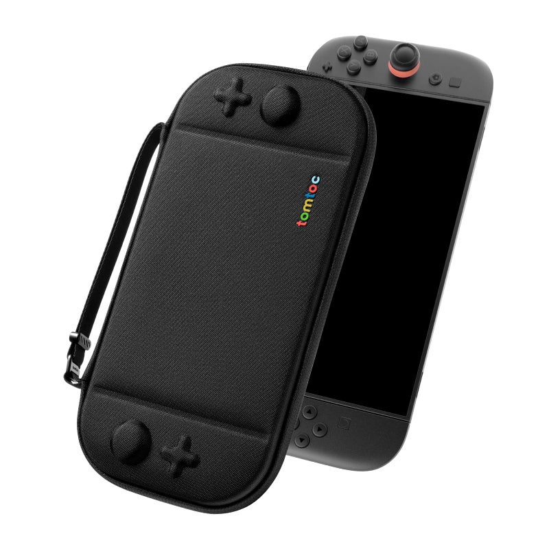 tomtoc Slim Carrying Case for Nintendo Switch 2 Model 2025, Odorless Felt Protective Hard Shell with 12 Game Card Slots, Portable Travel Storage Case with Original Patent and Military Grade Protection - Image 1