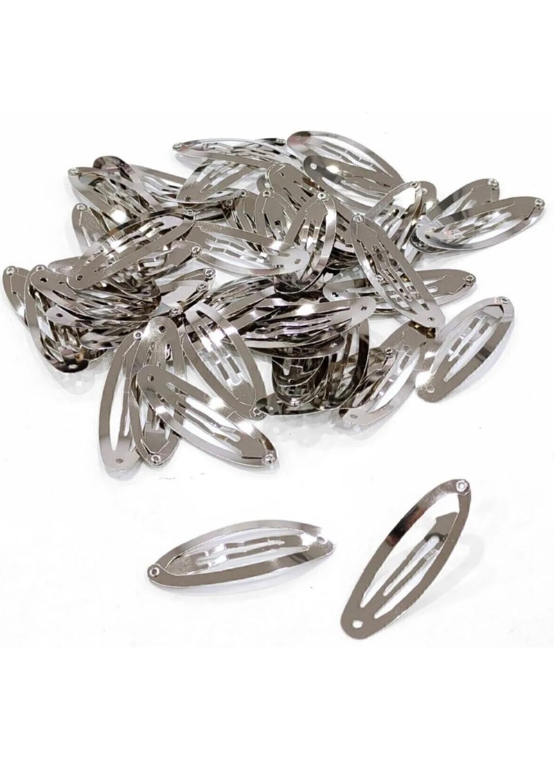 TıkTık AL 6 cm Silver Clip Snap Buckle Apparatus - Metal Snap Buckle Apparatus - 25 Pieces 