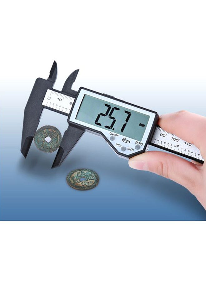 فرجار بشاشة رقمية مضاد للماء أسود/ أبيض 23.6x7.5x1.6سم - Image 5