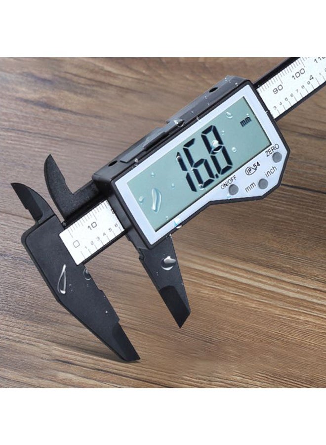 فرجار بشاشة رقمية مضاد للماء أسود/ أبيض 23.6x7.5x1.6سم - Image 4