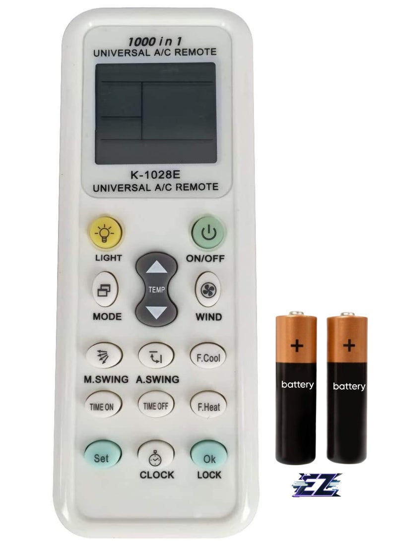 ELTRAZONE Universal Controller K-1028E for Most Air Conditioners, Universal Air Conditioner Control Replacement for Midea Gree LG, 1000 in 1 for Air Conditioners with battery - Image 1