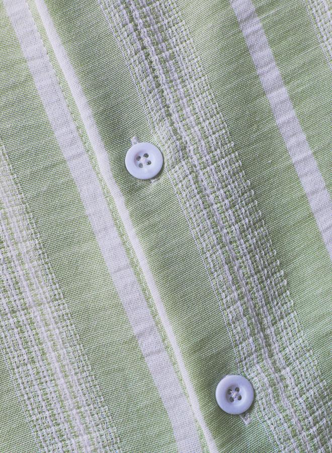Take Two Men Casual Striped Short Sleeve Shirt - Image 3