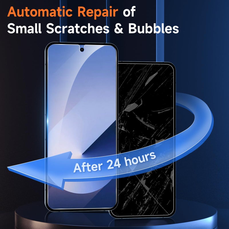 YWXTW EZ Alignment for Samsung Galaxy Z Flip 6/Z Flip 7 FE Screen Protector, [Strengthen Crease Test] 3Pcs Inner Soft EPU Film+2Pcs Front Display Tempered Glass+1 Set Camera lens Protector, Anti Scratch - Image 5