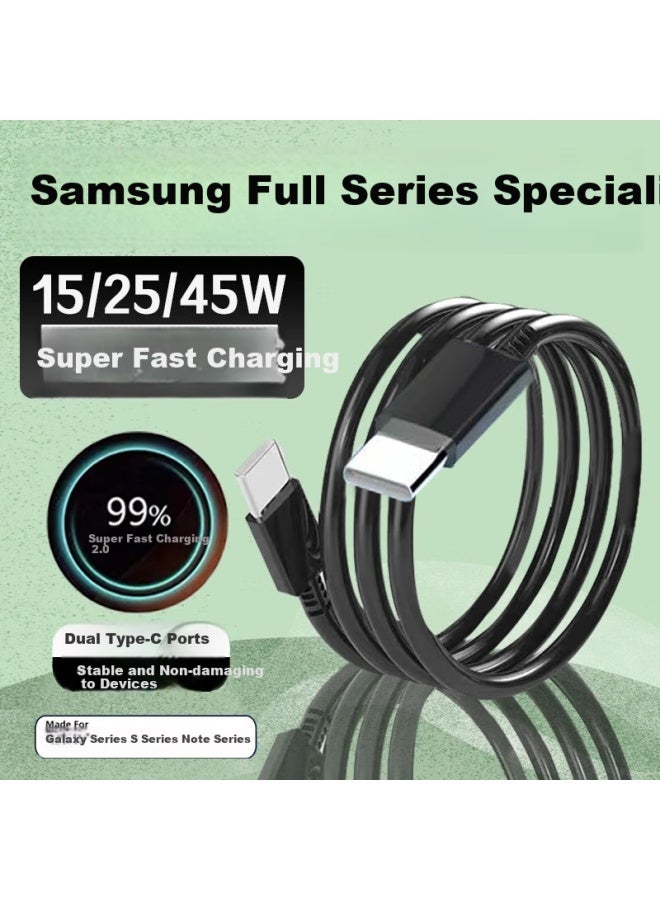 Jowoye Samsung Phone Data Cable Super Fast Charging For 4Agalaxy/Zflip/Fold5 Charging Cable Type-C W24S25Ultraa55 Foldable Screen Charger Cable 1.5M - Image 1