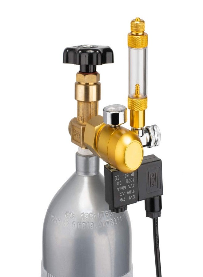 داتو منظم ثاني أكسيد الكربون لأحواض السمك من داتو، مزود بعداد فقاعات وصمام فحص لولبي قابل للتعديل لأحواض النباتات الأمريكية القياسية. - Image 1