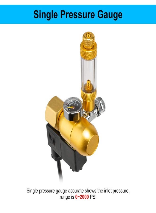 داتو منظم ثاني أكسيد الكربون لأحواض السمك من داتو، مزود بعداد فقاعات وصمام فحص لولبي قابل للتعديل لأحواض النباتات الأمريكية القياسية. - Image 5