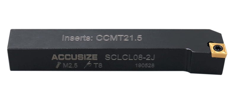 Accusize Industrial Tools 7-Ps Indexable Carbide Turning Tool Set, 1/2" Shank, C6 Grade TiN Coated Inserts, in Fitted Aluminum Case, 2387-2004 - Image 5