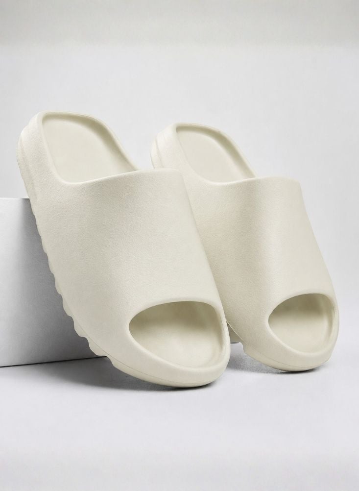 NinEx Waterproof Comfort Slides – Cream - Image 2