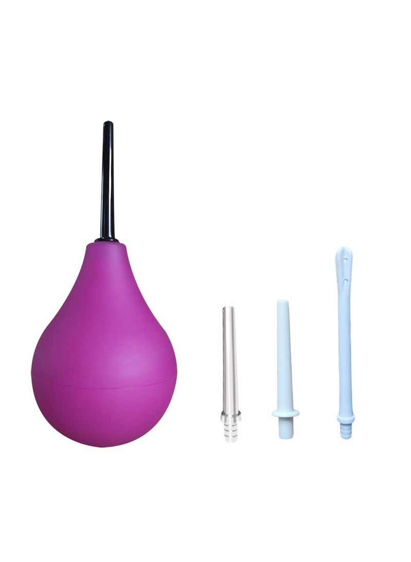 Generic 224ml Enema Bulb Kit Douche Cleaner Enema Kit for Women Men with 3 Replaceable Nozzles  - Image 1