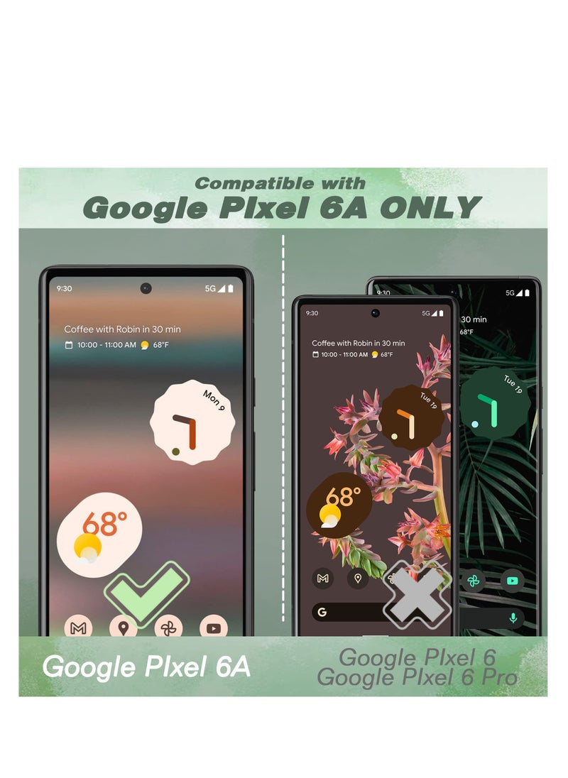 SYOSI - Phone Case for Google Pixel 6A 5G, 5 in 1 Clear Silicone Case with Screen Protector and Camera Lens Protector for Google Pixel 6A 5G, Drop Protection Cover - Image 1