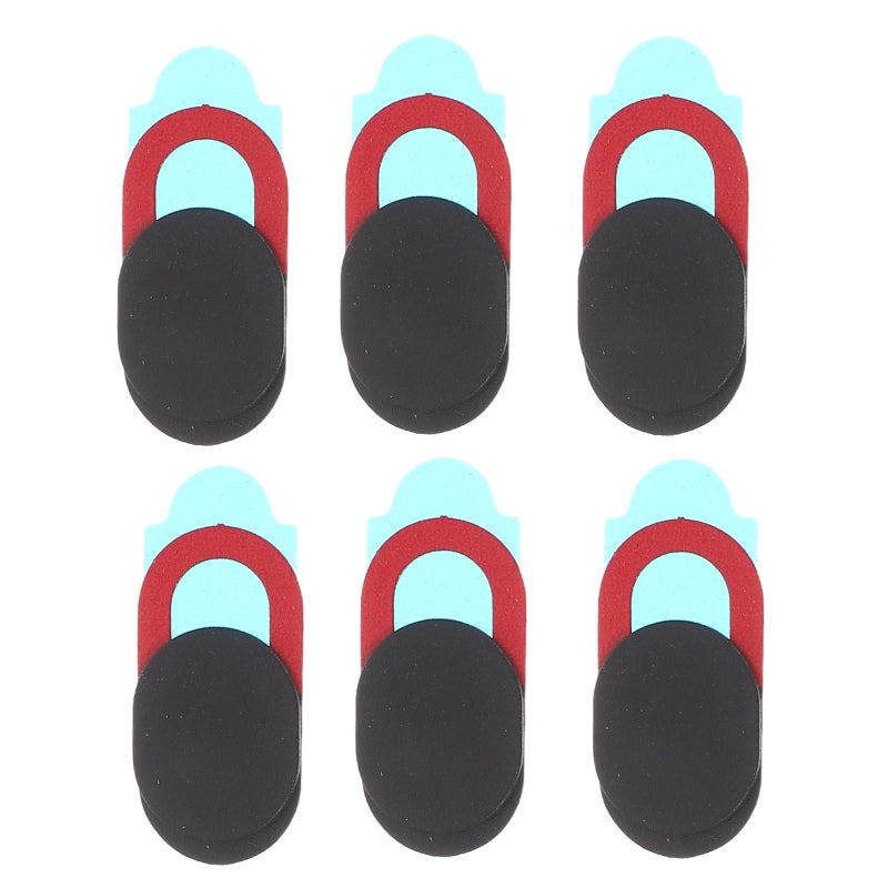 6PCS Webcam Privacy Camera Slider Protect Cover Sticker for Laptop Tablet Phone Sticker (Black) - Image 1