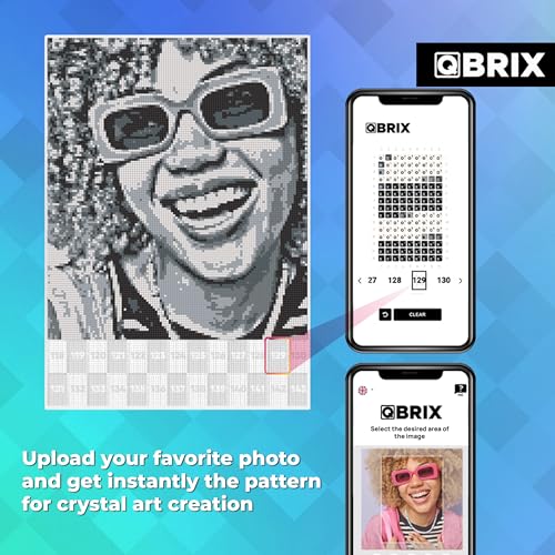 QBRIX فن الماس المؤطر من أي صورة - مجموعة رسم ألماسة مخصصة للكبار - فن الأحجار الكريمة المخصص - مجموعة حرفية افعلها بنفسك للكبار - أصلي - 12 x 17 بوصة - Image 2