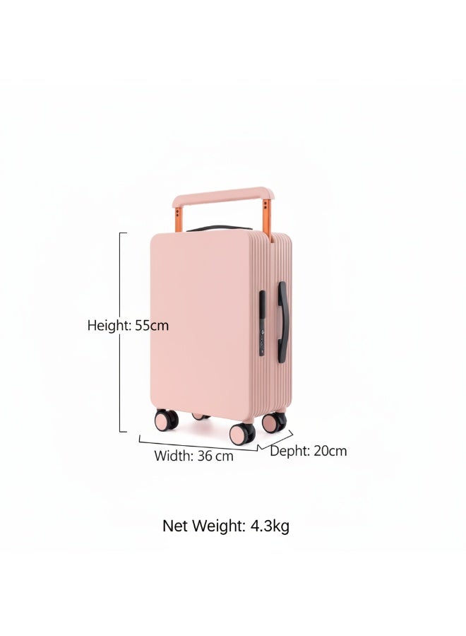 Skycare 20 inch Wide-Handle Carry-on Suitcase,PC Material, 360°Silent Wheels, USB Charging Port, Aluminum Alloy Handle Includes Dust Cover - Image 4