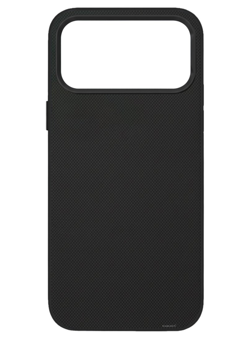 MARGOUN Vegan Leather Case for iPhone 17 Pro Max - Slim Protective Back Cover with Precise Cutouts Screen Protection - Black - Image 3