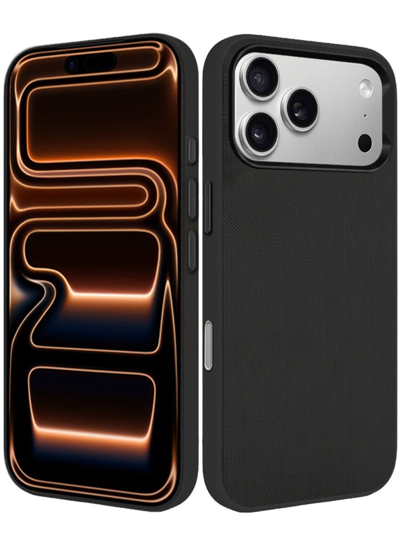 MARGOUN Vegan Leather Case for iPhone 17 Pro Max - Slim Protective Back Cover with Precise Cutouts Screen Protection - Black - Image 2