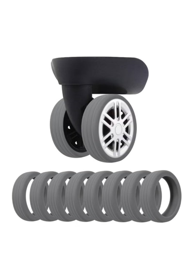 8PCS Luggage Wheel Covers-Carry on Luggage Suitcase Wheels Protector/Luggage Caster Cover for Most 8-Spinner Wheels Luggage Sets,Silicone Case for Suitcases Wheel/Luggage Accessories - Image 1