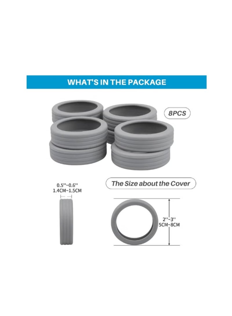 8PCS Luggage Wheel Covers-Carry on Luggage Suitcase Wheels Protector/Luggage Caster Cover for Most 8-Spinner Wheels Luggage Sets,Silicone Case for Suitcases Wheel/Luggage Accessories - Image 2