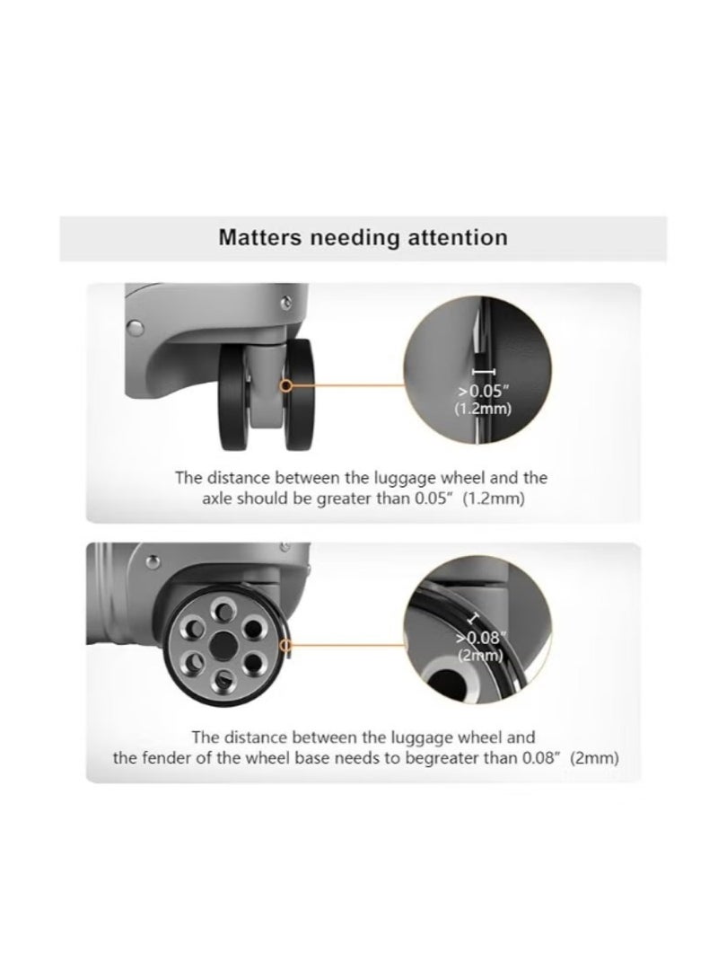 8PCS Luggage Wheel Covers-Carry on Luggage Suitcase Wheels Protector/Luggage Caster Cover for Most 8-Spinner Wheels Luggage Sets,Silicone Case for Suitcases Wheel/Luggage Accessories - Image 5