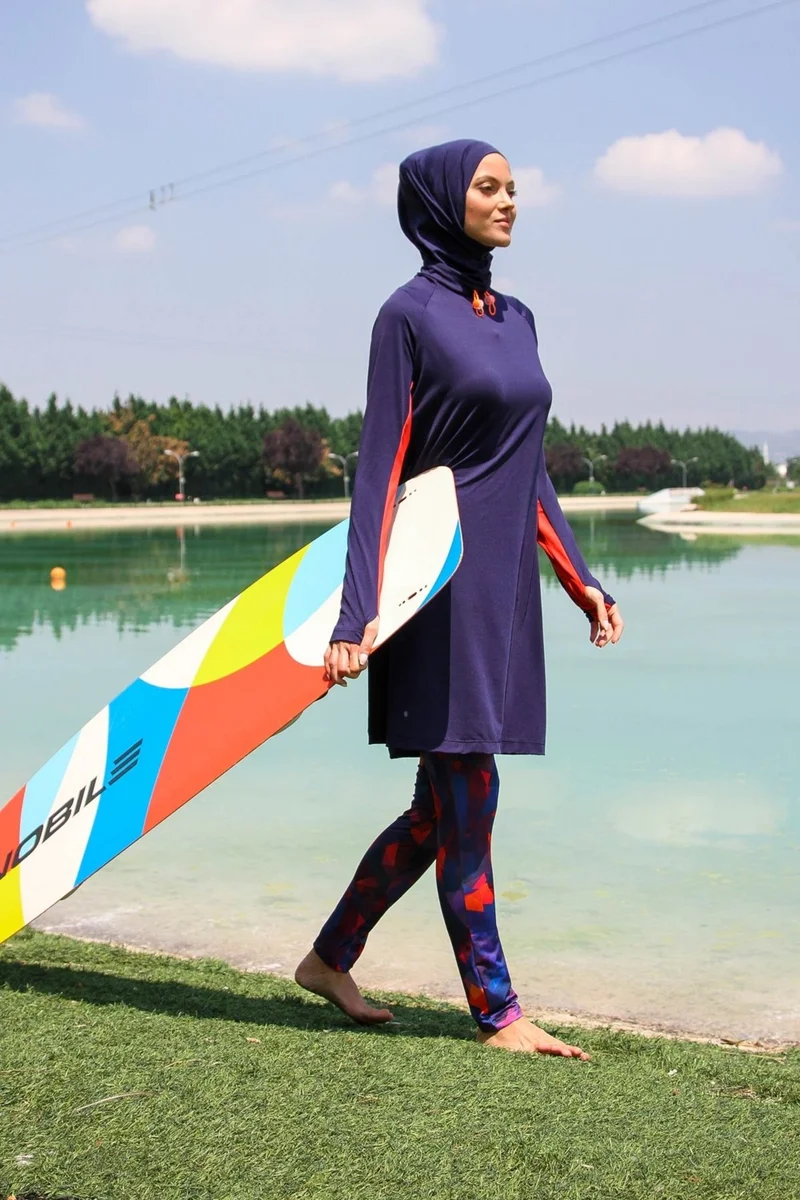 مارينا Navy Blue Women's Hijab Swimsuit M2231