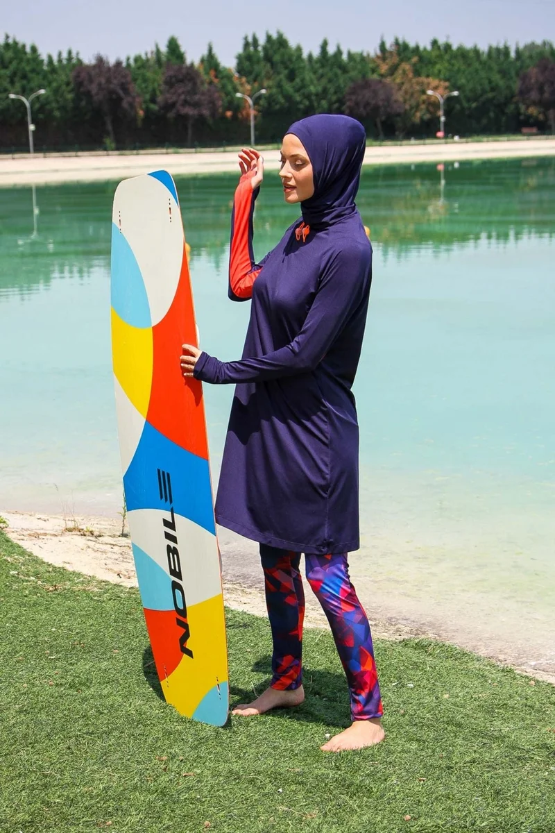 مارينا Navy Blue Women's Hijab Swimsuit M2231