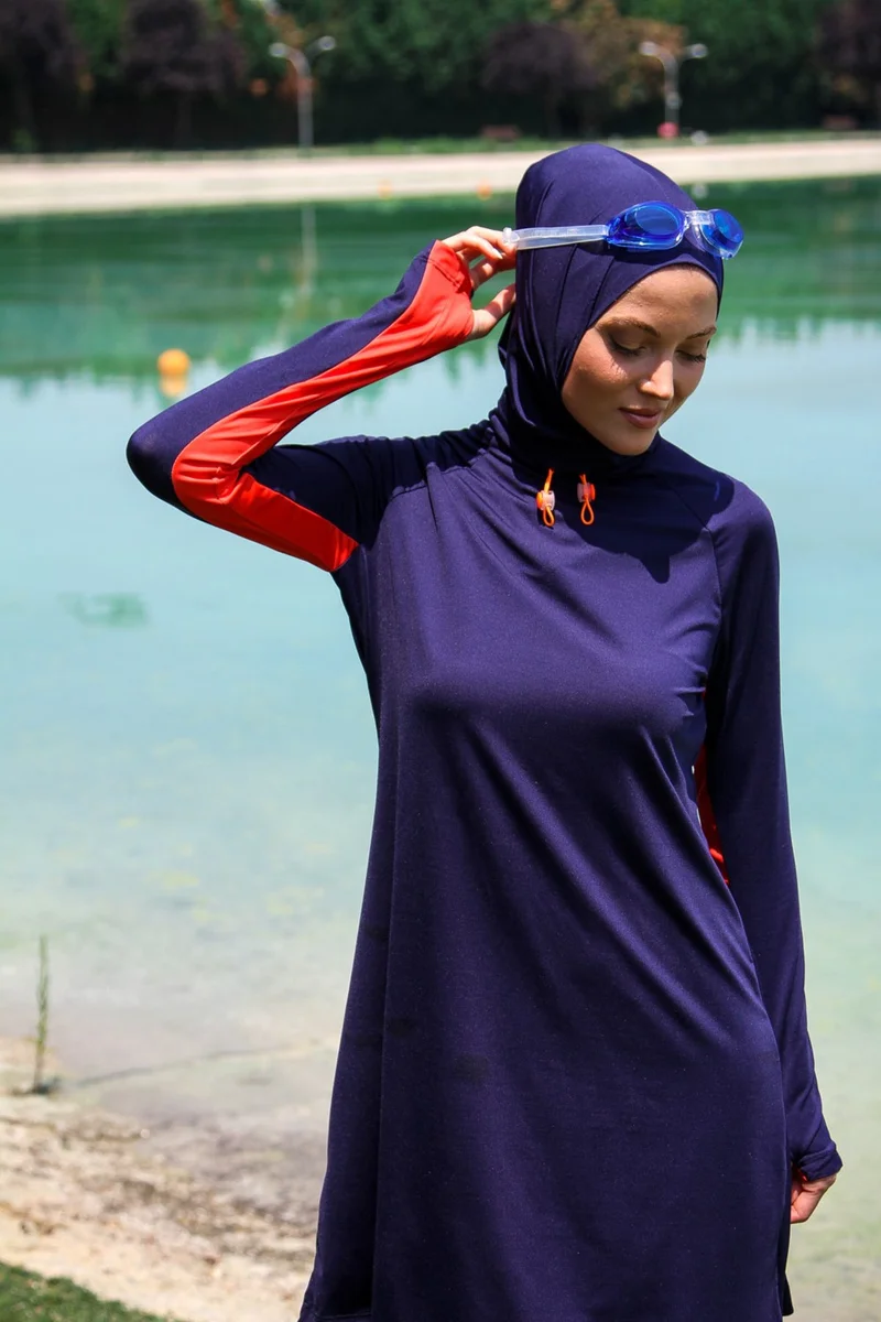 مارينا Navy Blue Women's Hijab Swimsuit M2231