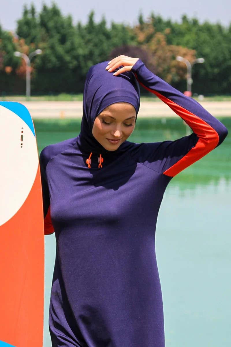 مارينا Navy Blue Women's Hijab Swimsuit M2231