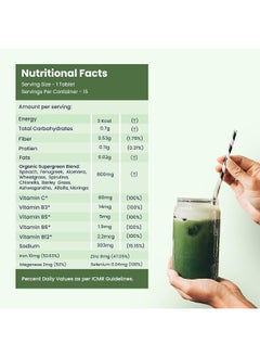 WELLBEING NUTRITION Organic Immunity Booster Kit Daily Greens Wholefood Multivitamin With C, Zinc, B12 15X2 Effervescent Tablets  - Image 5