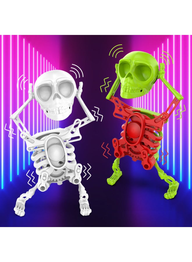 Loquat ProDuct Skull Clockwork Dancing Skull Man 3D Printing Luminous Stereo Creative Skull Villain-Color:Luminous Blue - Image 3