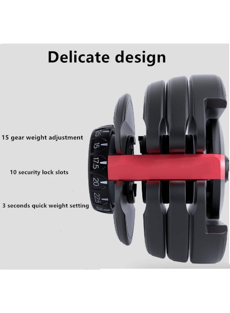 Cool Baby Style Indoor Exercise Dumbbells Adjustable Dumbbells with Fast Automatic Adjustment Function 24KG*2 - Image 3