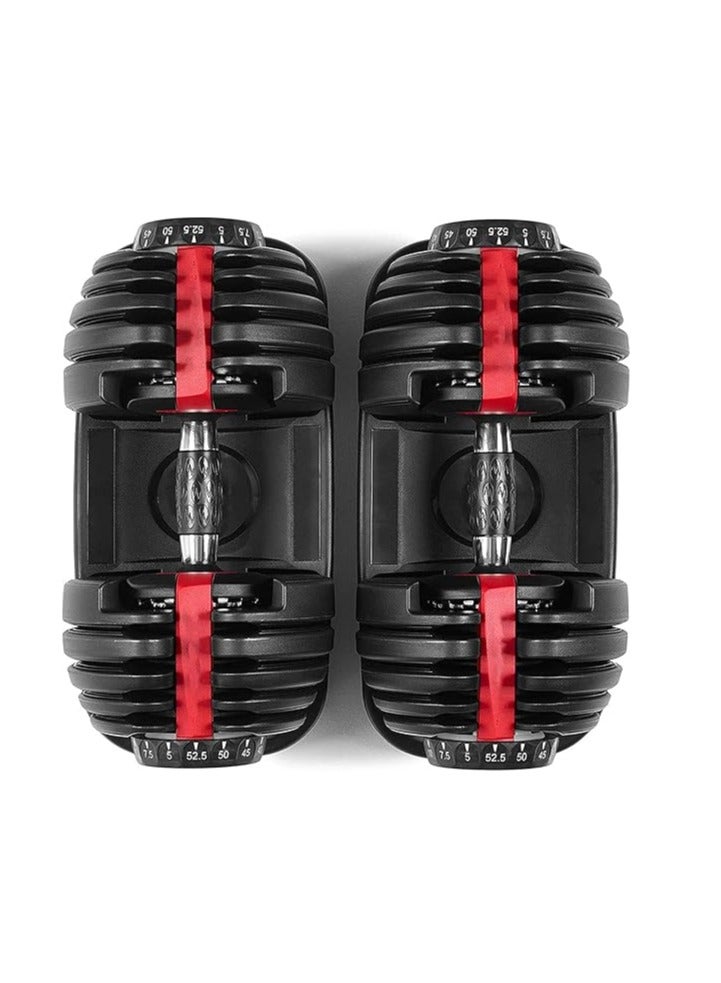 Cool Baby Style Indoor Exercise Dumbbells Adjustable Dumbbells with Fast Automatic Adjustment Function 24KG*2 - Image 1