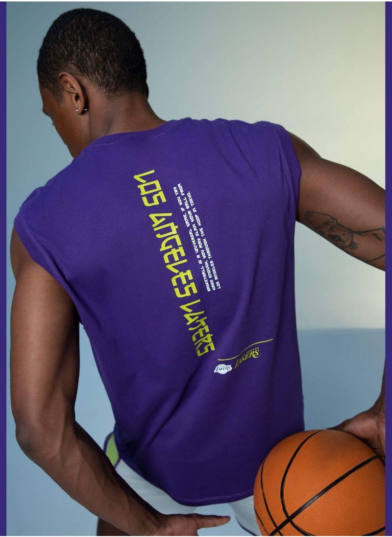 DeFacto Man NBA Los Angeles Lakers Licenced Crew Neck Knitted T-Shirt  - Image 1