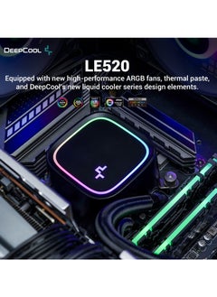 LE520 Liquid Cooler, 220W TDP AIO, 240mm ARGB PWM Fan, Copper Heatsink, Aluminium Radiator, Anti-Leak Tech CPU Water Cooler for AMD AM4/AM5 LGA... - pzsku/ZC4125228968057B104BFZ/45/_/1710756768/82f1daa5-af83-45ad-b5ee-45e2e07c42e1