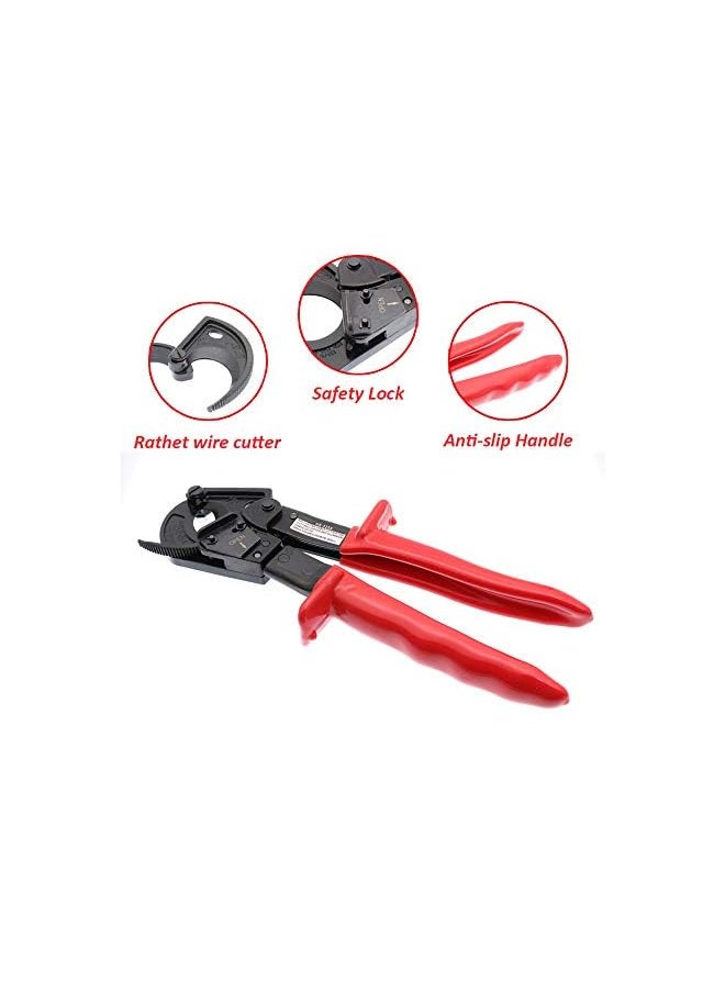 Mengshen - Ratcheting Cable Wire Cutter, Heavy Duty Aluminum Copper Ratchet Cable Cutting Hand Tool, Cut up to 240mm² - Image 1