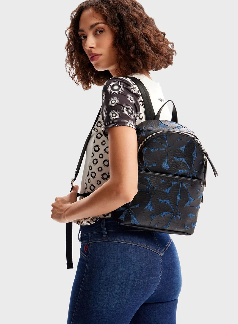 DESIGUAL Die Cut Flower Backpack