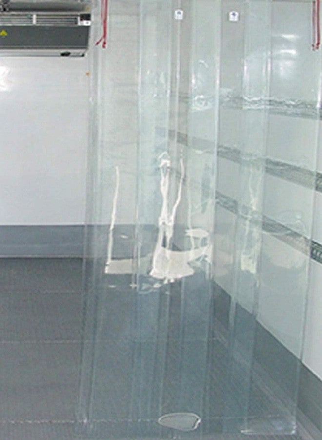 Yellow Weaves 0.30 MM Thickness Plastic AC Transparent Curtain - (4.5 X 8 Ft) 1 Curtain with 8 Hook - Image 2