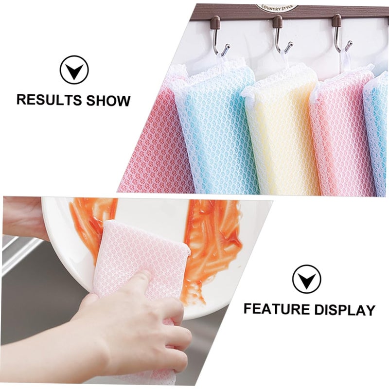 Scouring Pad Sponge Scrubber 10 Pack Dish Cleaning Random Color Non Scratch - Image 3