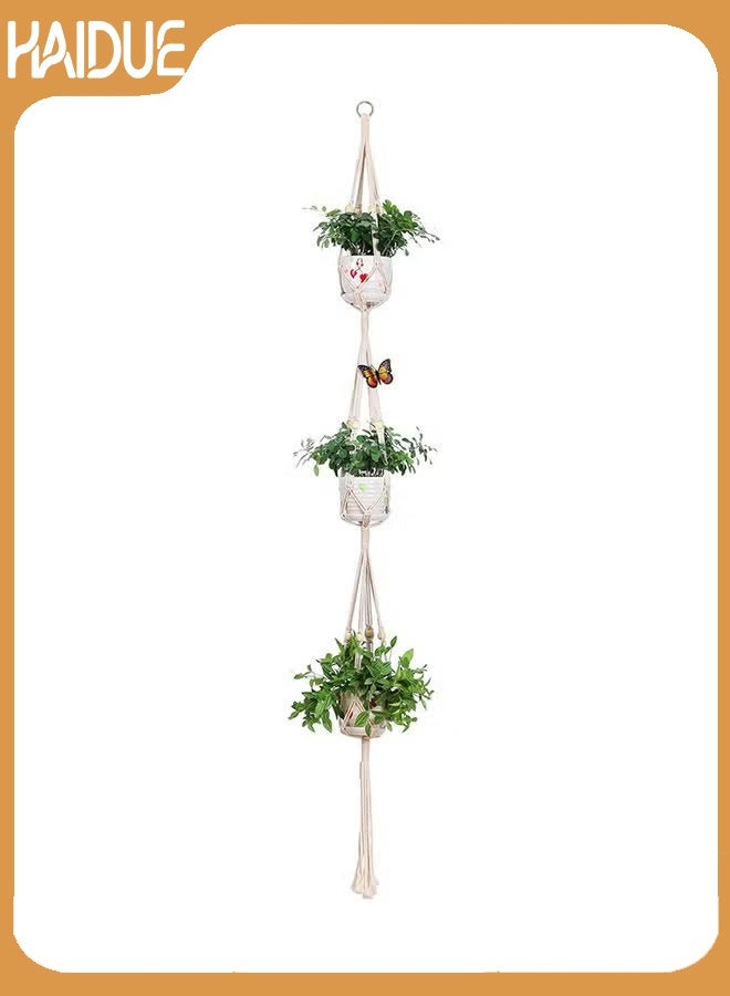 Hand Made Macrame Plant Hanger Multicolour 1x1x1cm