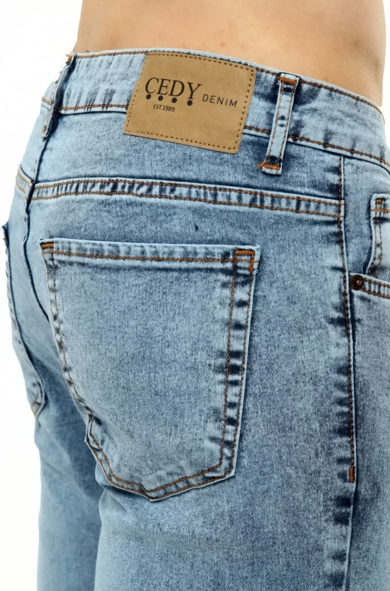 سيدي دينيم Men's Skinny Fit Italian Cut Slim Leg Jeans C344