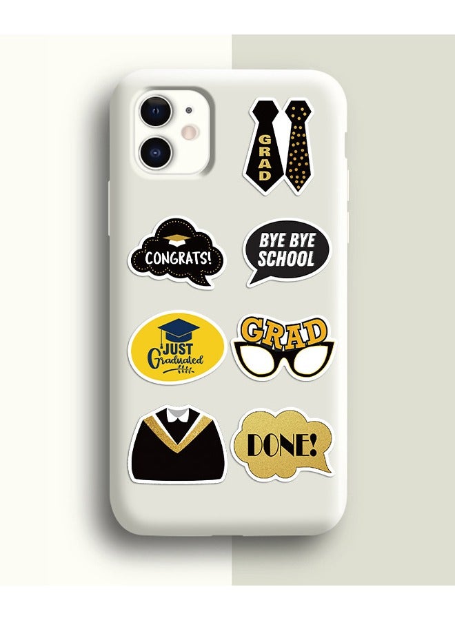 52-Piece Graduation Themed Stickers, Graduation Party Decorative Stickers, Waterproof Graduation Stickers for Various Graduation Ceremonies for Elementary Schools, Middle Schools, Universities, etc. - Image 5