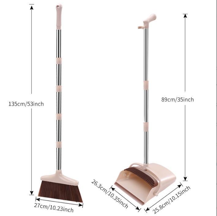 Convenient Broom Household Broom Dustpan Combination Plastic Broom Soft Wool Strong And Durable Scraping Teeth Close To The Ground - Image 1