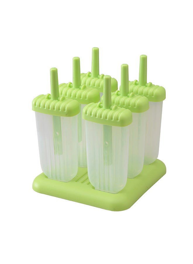 6-Piece Ice Cream Popsicle Molds Green  - Image 2